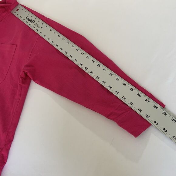 Stoosh Shirt Women L Pink Button Linen Blend Pockets Beach Twee Colorful Barbie - Picture 9 of 9